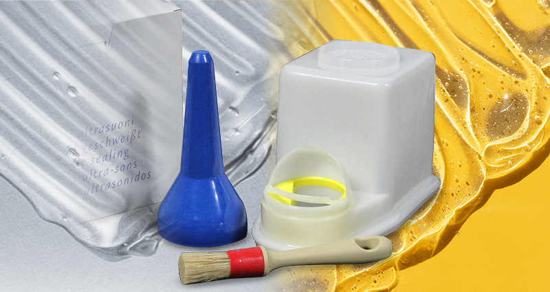 Contenitori per adesivi a solvente