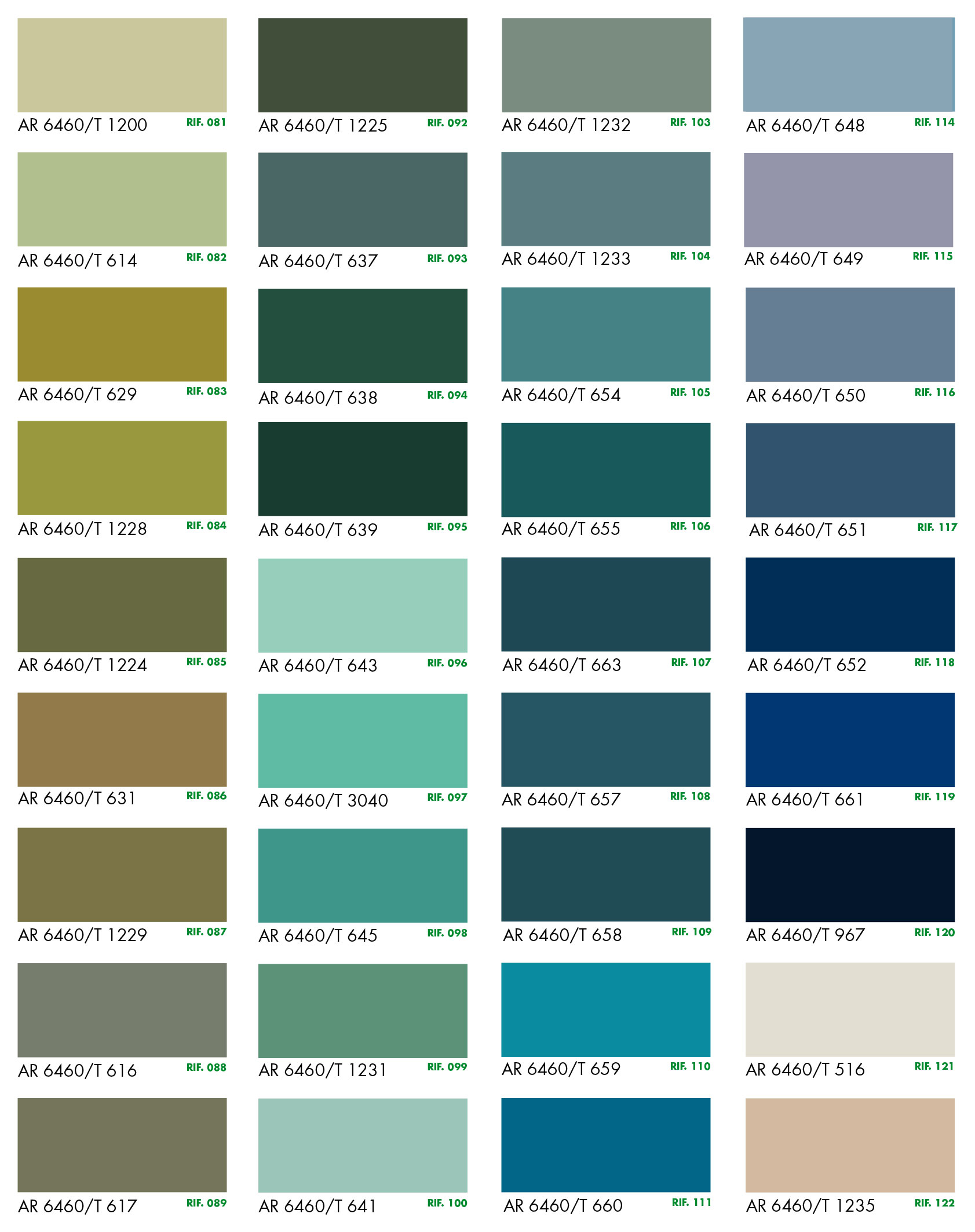 Tabella colori Section Laquers Fenice 3