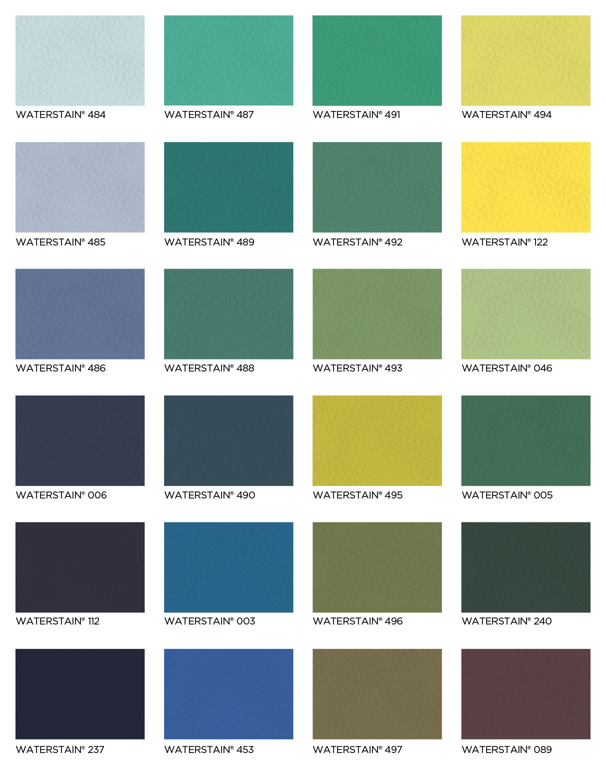Tabella colori Waterstain Fenice 3